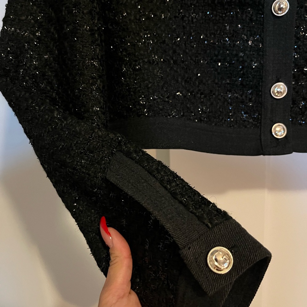 Guess Black Tweed Women's Blazer - Picture 4 of 4